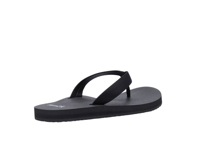 Sanuk Ashland St Vegan Women's Flip Flops Black | Canada 184AHK